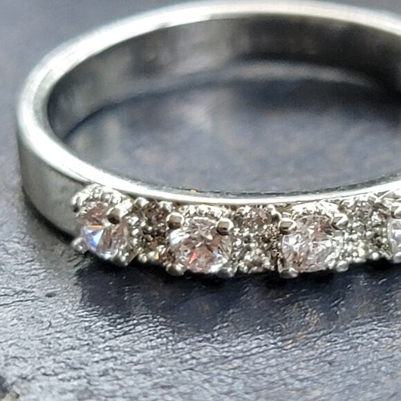 Classic Rhodium-Plated Size 9 Eternity Band with Sparkling Diamonds - Picture 7 of 9